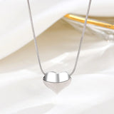 TrustDavis 925 Silver Sweet Heart Necklace Pendant for Women