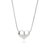 TrustDavis 925 Silver Sweet Heart Necklace Pendant for Women