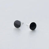 TrustDavis 925 Sterling Silver Round Stud Earrings For Women Girls