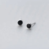 TrustDavis 925 Sterling Silver Round Stud Earrings For Women Girls