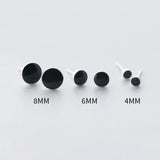 TrustDavis 925 Sterling Silver Round Stud Earrings For Women Girls