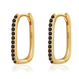 TrustDavis Zircon Gothic Hoop Earrings For Women