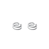 TrustDavis 925 Silver 2/3 Layer Ear Cuff Clip Earrings For Women DA250