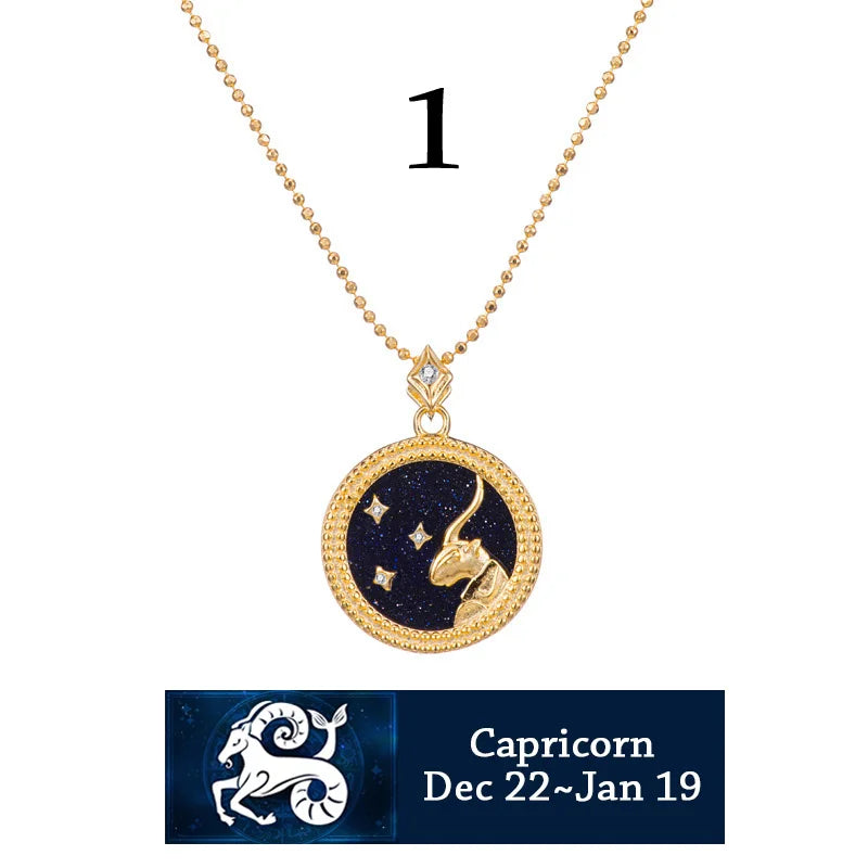 TrustDavis 925 Sterling Silver Constellation Pendant Necklace for Women