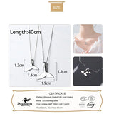Davis 925 Sterling Silver 2 Sea-Maid Fishtail Pendant Chokers Necklaces