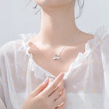 Davis 925 Sterling Silver 2 Sea-Maid Fishtail Pendant Chokers Necklaces