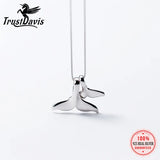 Davis 925 Sterling Silver 2 Sea-Maid Fishtail Pendant Chokers Necklaces