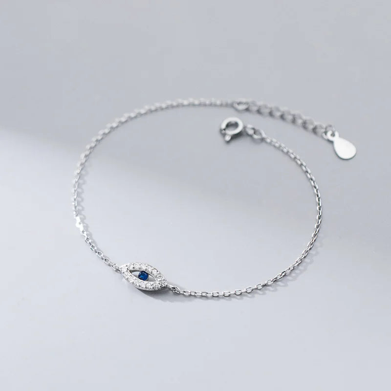 TrustDavis CZ Zircon Demon Eye Chain Bracelet