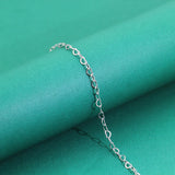 TrustDavis Sterling Silver Hollow Love Heart Chain Bracelet Women Lady Birthday