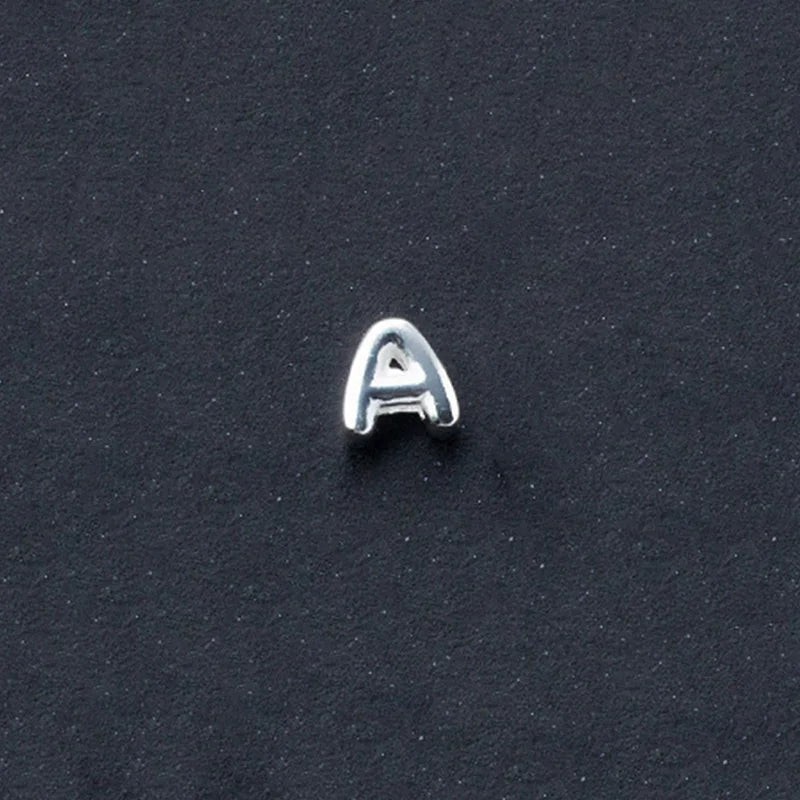 TrustDavis 925 Silver Name Letter Pendant DIY Necklace Women's Jewelry
