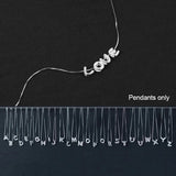 TrustDavis 925 Silver Name Letter Pendant DIY Necklace Women's Jewelry