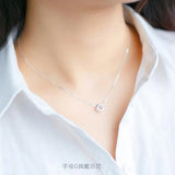 TrustDavis 925 Silver Name Letter Pendant DIY Necklace Women's Jewelry