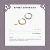 TrustDavis Sterling Silver Twist Hoop Earring for Women H0032