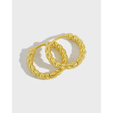 TrustDavis Sterling Silver Twist Hoop Earring for Women H0032