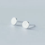 TrustDavis 925 Silver Tiny Round Stud Earrings Gift For Girls DS19