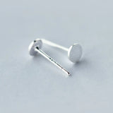TrustDavis 925 Silver Tiny Round Stud Earrings Gift For Girls DS19