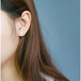 TrustDavis 925 Silver Tiny Round Stud Earrings Gift For Girls DS19