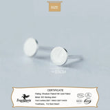 TrustDavis 925 Silver Tiny Round Stud Earrings Gift For Girls DS19