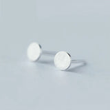 TrustDavis 925 Silver Tiny Round Stud Earrings Gift For Girls DS19
