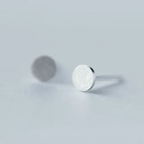 TrustDavis 925 Silver Tiny Round Stud Earrings Gift For Girls DS19