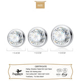 TrustDavis 925 Silver Kids Earring CZ Stud For Girls DT55