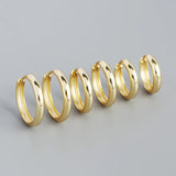 TrustDavis 925 Sterling Silver Wide Hoop Earring for Women Men