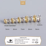 TrustDavis 925 Sterling Silver Wide Hoop Earring for Women Men