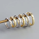 TrustDavis 925 Sterling Silver Wide Hoop Earring for Women Men