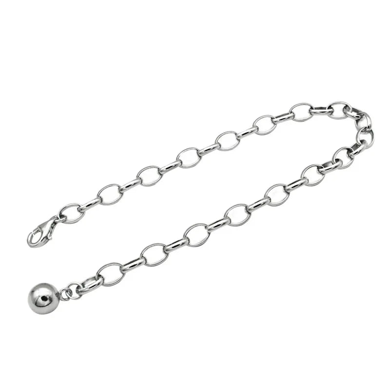 TrustDavis 925 Silver Beads Chain Bracelet Wedding Party S925 Jewelry