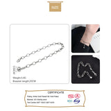 TrustDavis 925 Silver Beads Chain Bracelet Wedding Party S925 Jewelry