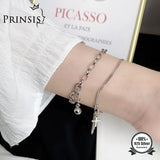 TrustDavis 925 Silver Beads Chain Bracelet Wedding Party S925 Jewelry