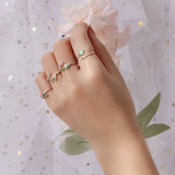 TrustDavis 925 Silver Ring Flower Tree Branch Size 6 7 8 Women Girls Jewelry
