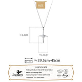 TrustDavis 925 Silver CZ Star Necklace Girls Women Birthday Wedding Gift