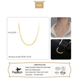 TrustDavis 925 Sterling Silver Snake Chain Clavicle Necklace for Women