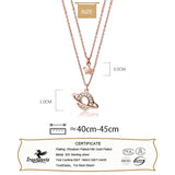 TrustDavis 925 Silver Star & Universe Love Necklace for Girls Women Wedding