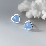 TrustDavis 925 Silver Sweet Love Stud Earrings Gift for Girls Xmas DS3431