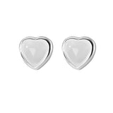 TrustDavis 925 Silver Sweet Love Stud Earrings Gift for Girls Xmas DS3431