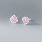 TrustDavis 925 Silver Sweet Love Stud Earrings Gift for Girls Xmas DS3431