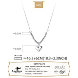 TrustDavis 925 Sterling Silver Heart Pendant Love Necklace For Women Girls