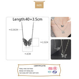 925 Silver Butterfly Necklace Thai Silver Insect Women Birthday Gift
