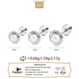 TrustDavis 925 Sterling Zircon Stud Earrings