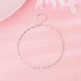 TrustDavis 925 Sterling Silver Babysbreath Chain Anklets For Women