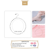 TrustDavis 925 Sterling Silver Babysbreath Chain Anklets For Women