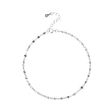 TrustDavis 925 Sterling Silver Babysbreath Chain Anklets For Women