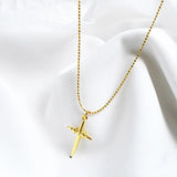 TrustDavis 925 Sterling Silver Cross Pendant Short Necklace For Women