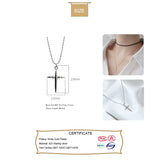 TrustDavis 925 Sterling Silver Cross Pendant Short Necklace For Women