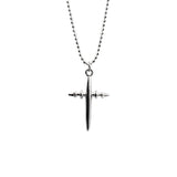 TrustDavis 925 Sterling Silver Cross Pendant Short Necklace For Women