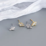 TrustDavis 925 Silver Geometric Charm Stud Earring Wedding Party S925 Jewelry