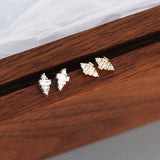 TrustDavis 925 Silver Geometric Charm Stud Earring Wedding Party S925 Jewelry