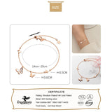 TrustDavis Butterfly Chain Bracelet Women Wedding Fine Jewelry